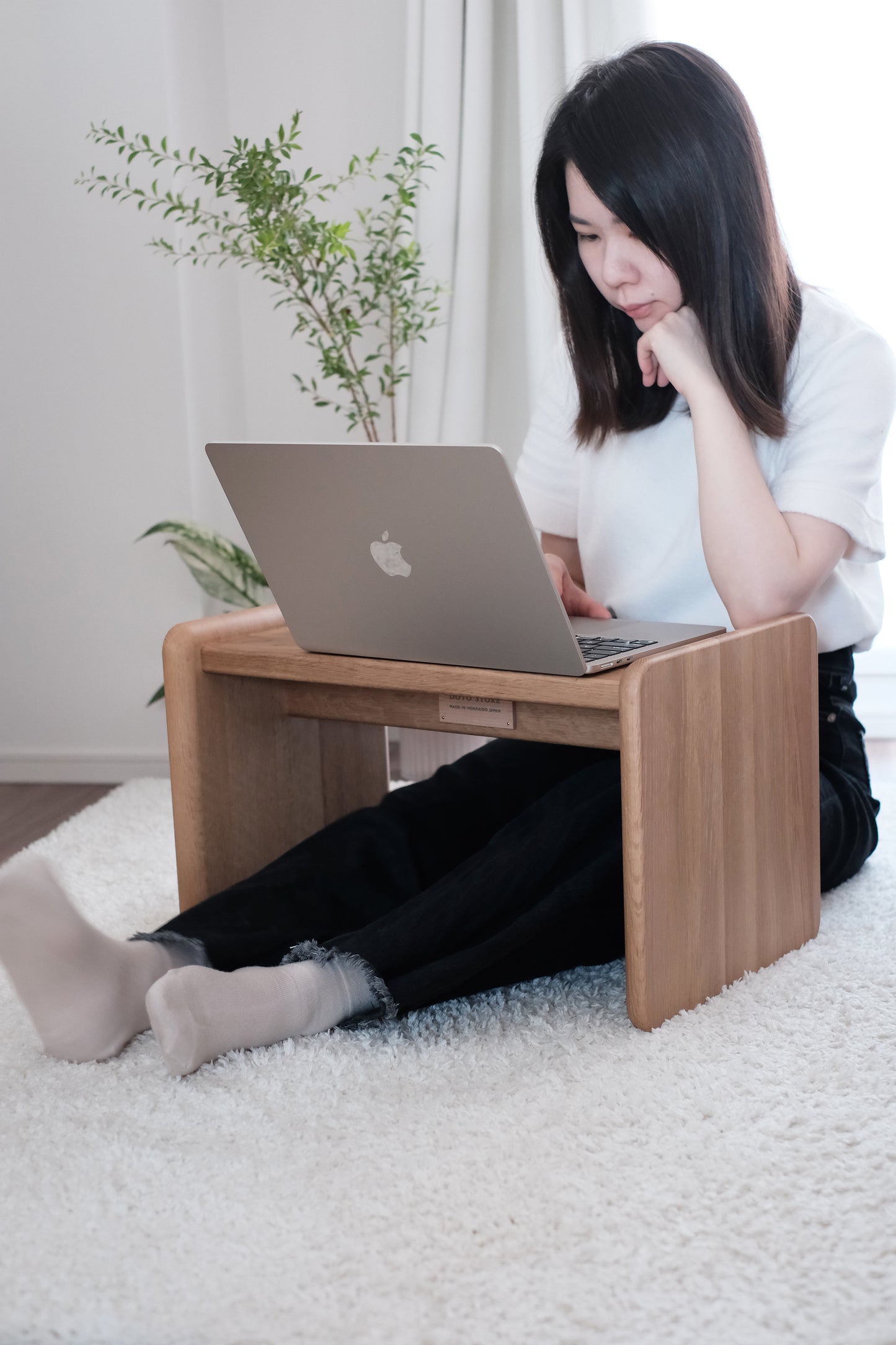 JDF21 SIDE TABLE - NARA OAK|可直橫擺放|日本北海道實木