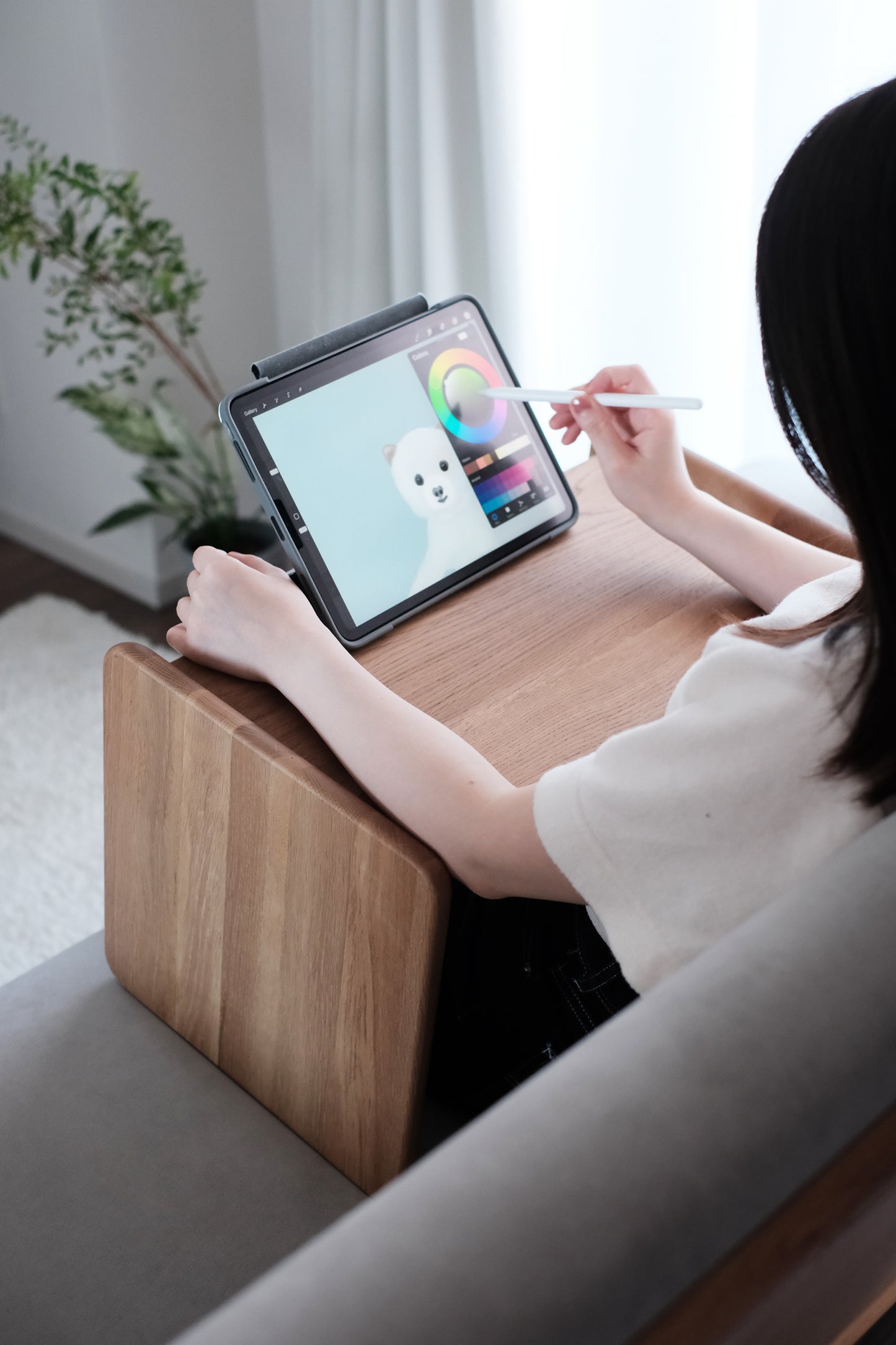 JDF21 SIDE TABLE - NARA OAK|可直橫擺放|日本北海道實木