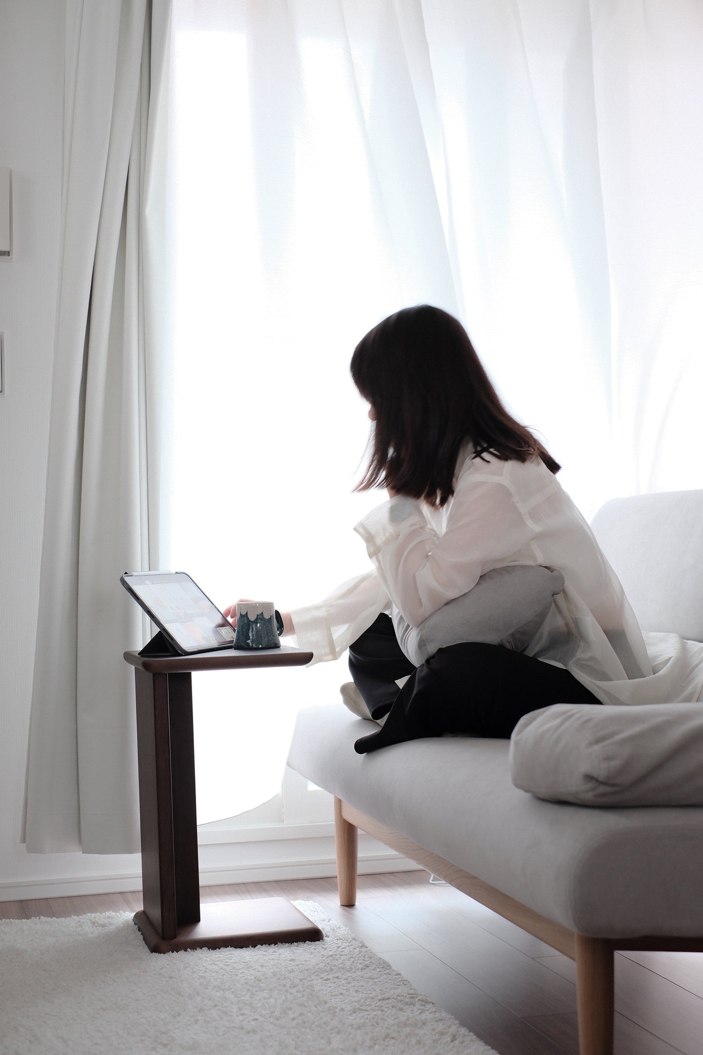 JDF21 SIDE TABLE - WALNUT|可直橫擺放|日本北海道實木