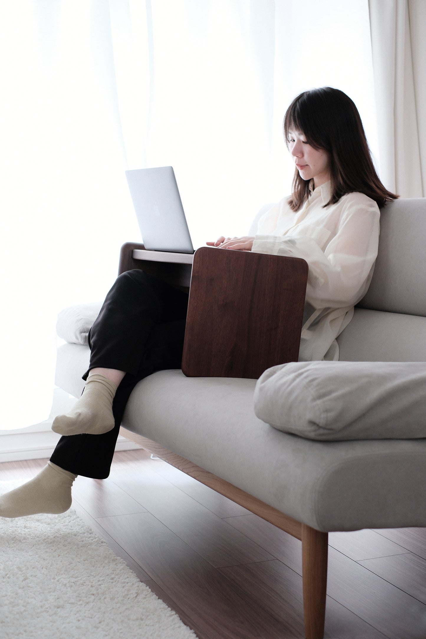 JDF21 SIDE TABLE - WALNUT|可直橫擺放|日本北海道實木