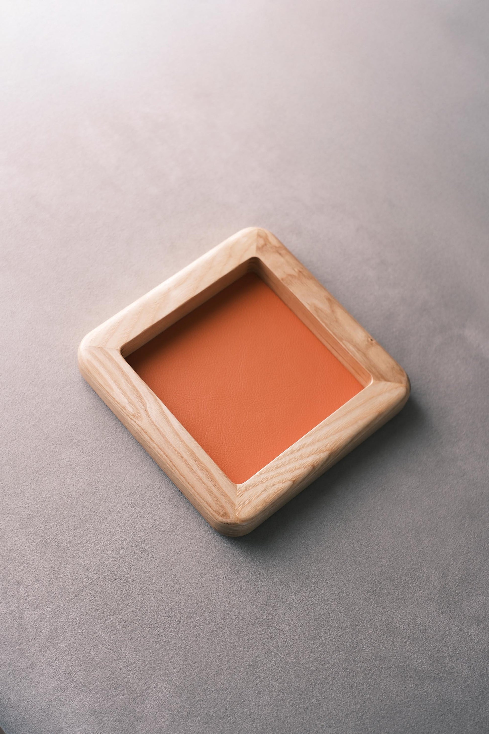 MJ88 Foldable Mahjong Dining Table – Luxury Orange with Hokkaido Ash Color Sample