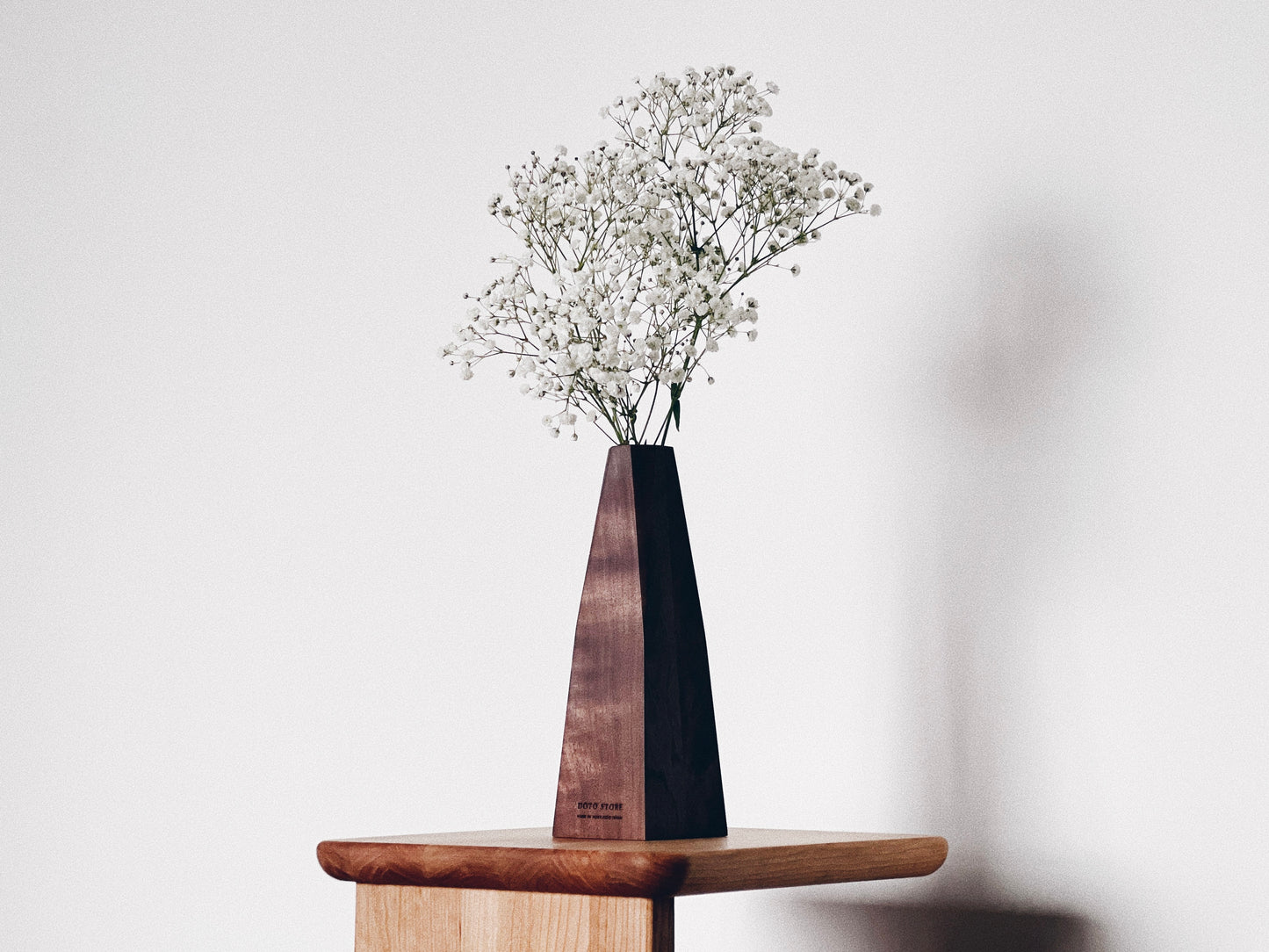 JDF214 VASE – WALNUT|一輪挿し花瓶|日本北海道實木