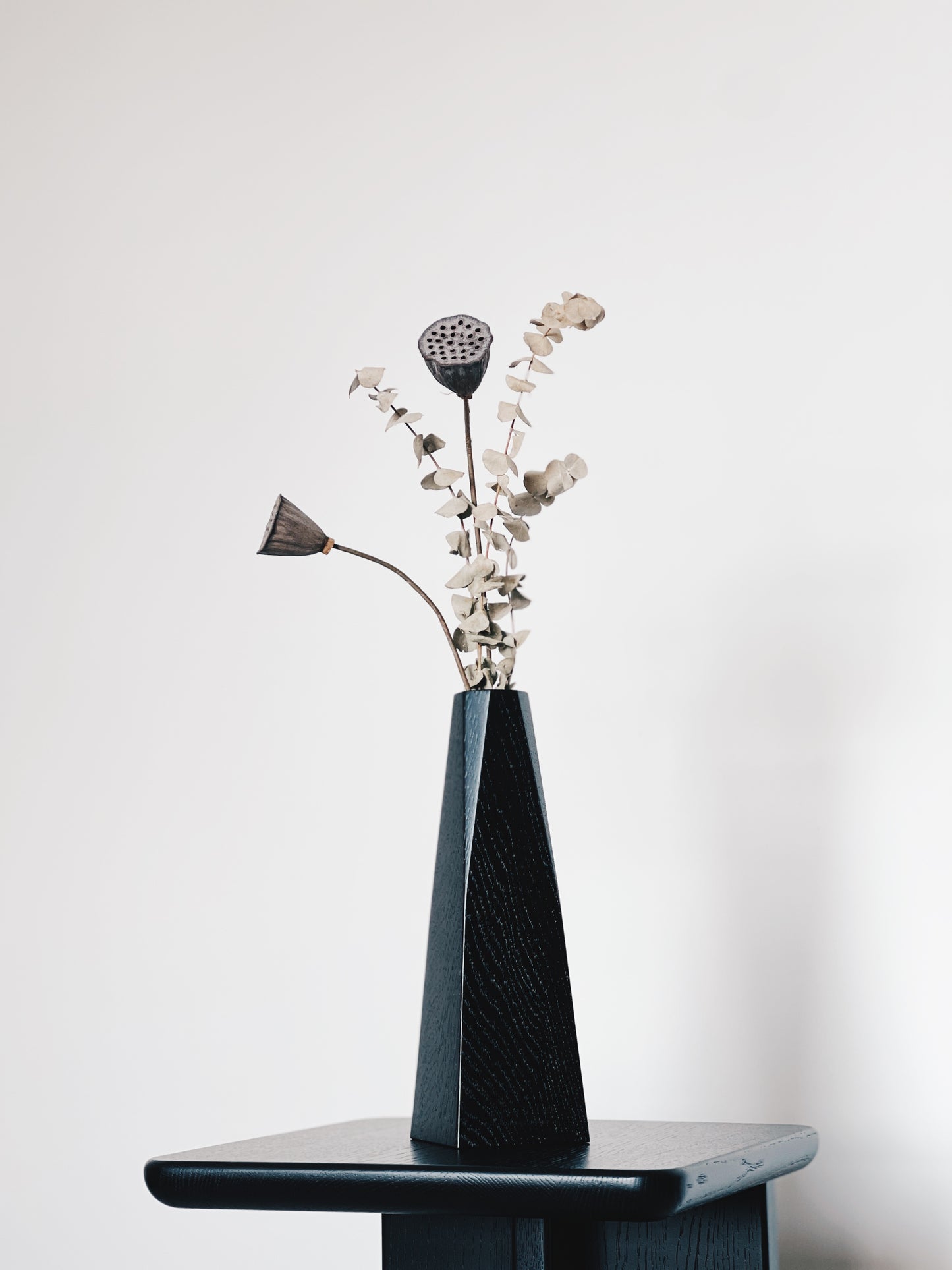 JDF214 VASE – BLACK SERIES|一輪挿し花瓶|日本北海道實木