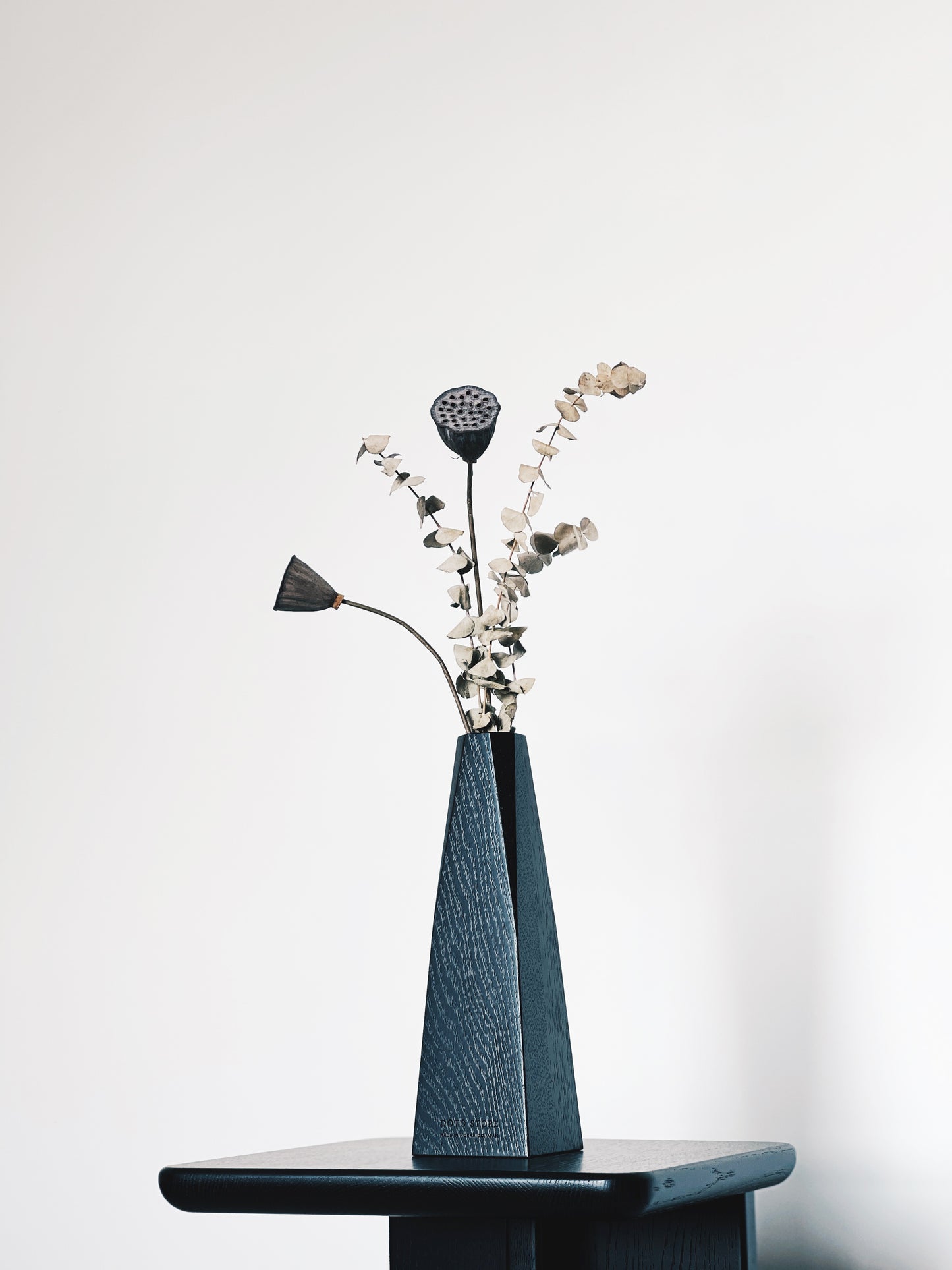 JDF214 VASE – BLACK SERIES|一輪挿し花瓶|日本北海道實木